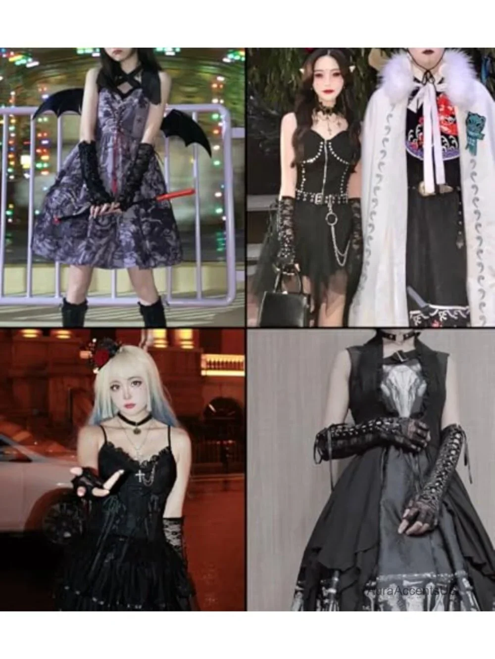 Fingerless Lace Gloves Elbow Length Arm Warmers Punk Goth Cosplay Accessories